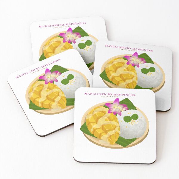 Item preview, Mango Sticky Happiness – Thai Dessert Sticker designed and sold by weerayar.