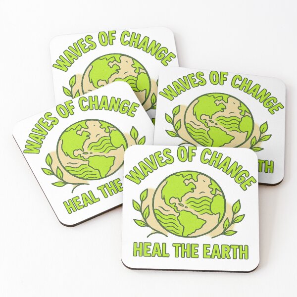 Item preview, Waves of Change Earth T-Shirt – Eco Friendly Heal the Planet Graphic Tee designed and sold by Kaehaniz.