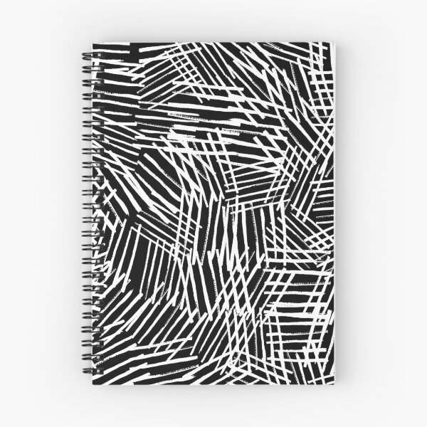 Item preview, Crosscurrent - Abstract Crosshatch Stripes White on Black Pattern designed and sold by PVTCreations.