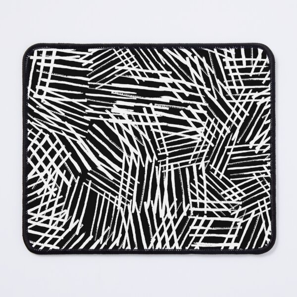 Item preview, Crosscurrent - Abstract Crosshatch Stripes White on Black Pattern designed and sold by PVTCreations.