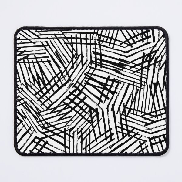 Item preview, Abstract Black and White Crosshatch Stripes Pattern designed and sold by PVTCreations.