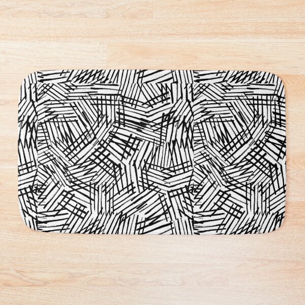 Item preview, Abstract Black and White Crosshatch Stripes Pattern designed and sold by PVTCreations.