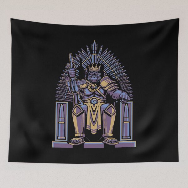 Item preview, Gorilla Wearing A Crown Sitting On A Throne 2 designed and sold by Vector-Artist.