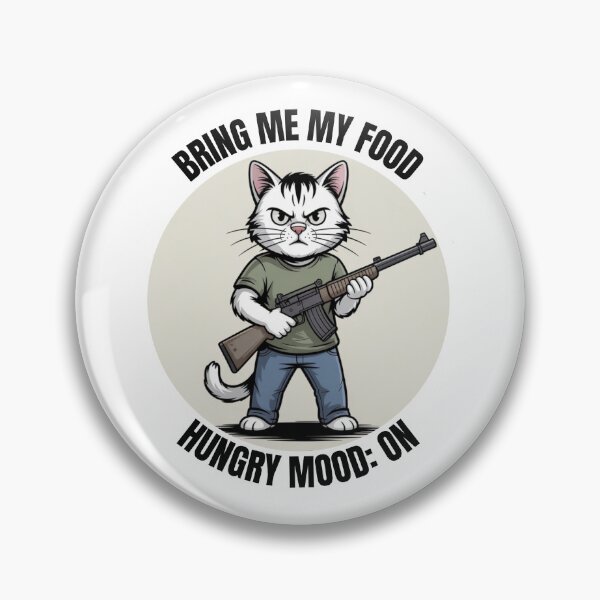 Item preview, CAT T-SHIRT HUNGRY CAT WITH A SHOTGUN designed and sold by Monrue66 .