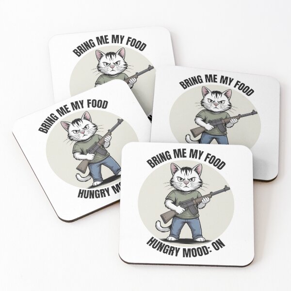 Item preview, CAT T-SHIRT HUNGRY CAT WITH A SHOTGUN designed and sold by Monrue66 .