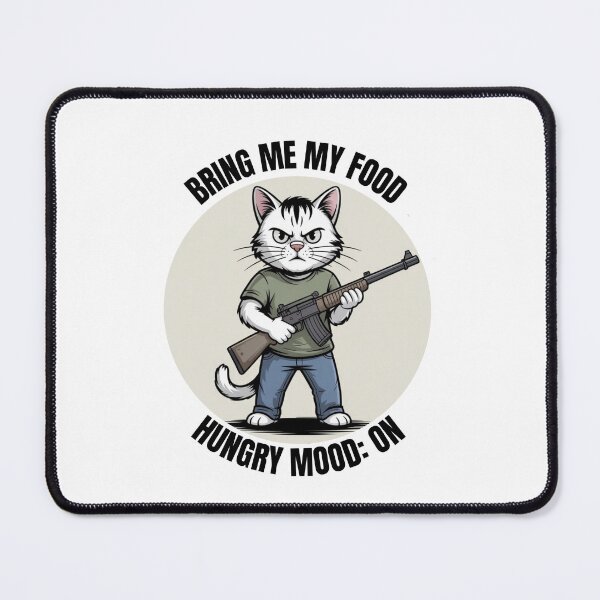 Item preview, CAT T-SHIRT HUNGRY CAT WITH A SHOTGUN designed and sold by Monrue66 .