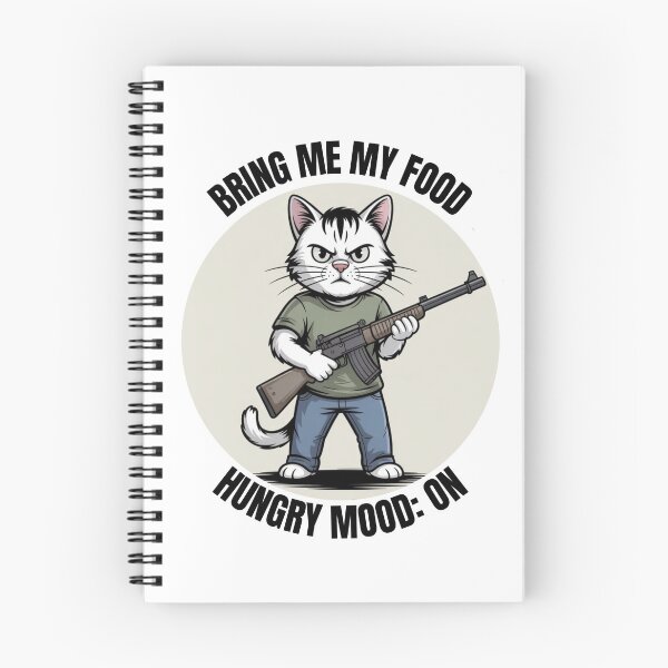 Item preview, CAT T-SHIRT HUNGRY CAT WITH A SHOTGUN designed and sold by Monrue66 .