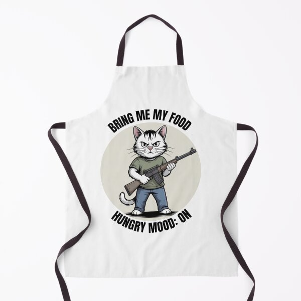 Item preview, CAT T-SHIRT HUNGRY CAT WITH A SHOTGUN designed and sold by Monrue66 .