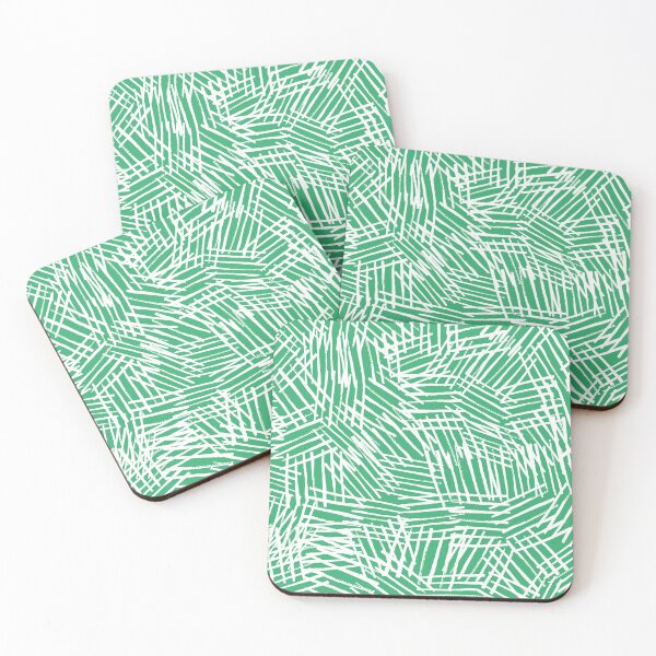 Item preview, Abstract Green and White Crosshatch Stripes Pattern designed and sold by PVTCreations.