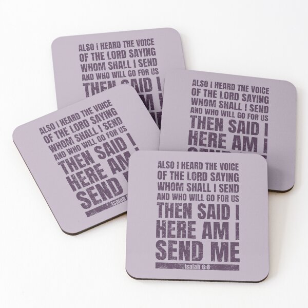 Item preview, Isaiah 6:8 Here Am I Send Me, Bible Verse from the King James Version designed and sold by Angela Dow.