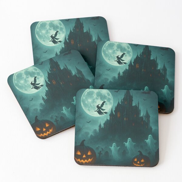 Item preview, Witch Flying Over Haunted Castle designed and sold by Duongvantoan.