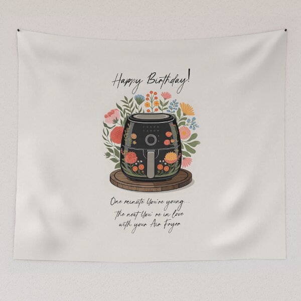 Item preview, Happy Birthday – From Young to Air Fryer Love designed and sold by EmeraldeaArt.