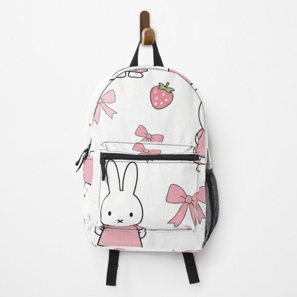 Item preview, Textile Miffy in Strawberry and ribbons designed and sold by Cozy Moss Studio.