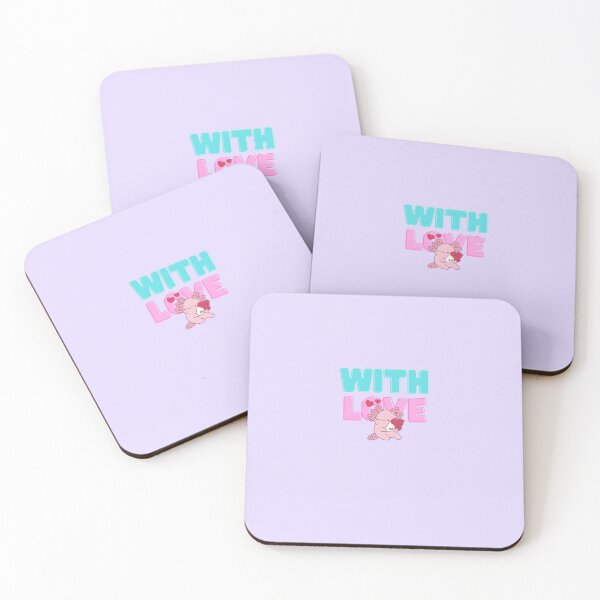 Item preview, With Love Axolotl – Cute Pink Water Animal Sticker designed and sold by Moon's Arts.