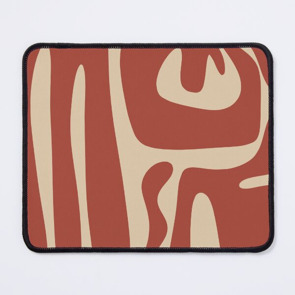 Item preview, Mid Century Modern Abstract Kwaito Pattern in Rust and Beige designed and sold by kierkegaard.