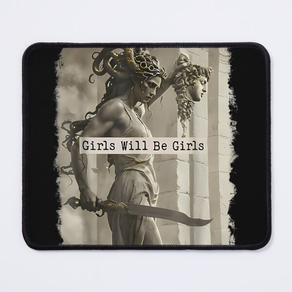 Item preview, Girls Will Be Girls Medusa With The Head Feminist Feminism designed and sold by LeonJacob.
