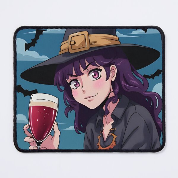 Item preview, Purple Witch with Wine – Spooky Cute Design designed and sold by Dream Magic Co.
