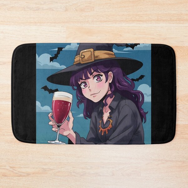 Item preview, Purple Witch with Wine – Spooky Cute Design designed and sold by Dream Magic Co.