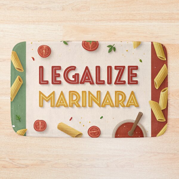 Item preview, Legalize Marinara Typography – Retro Pasta  designed and sold by VividOrganica.