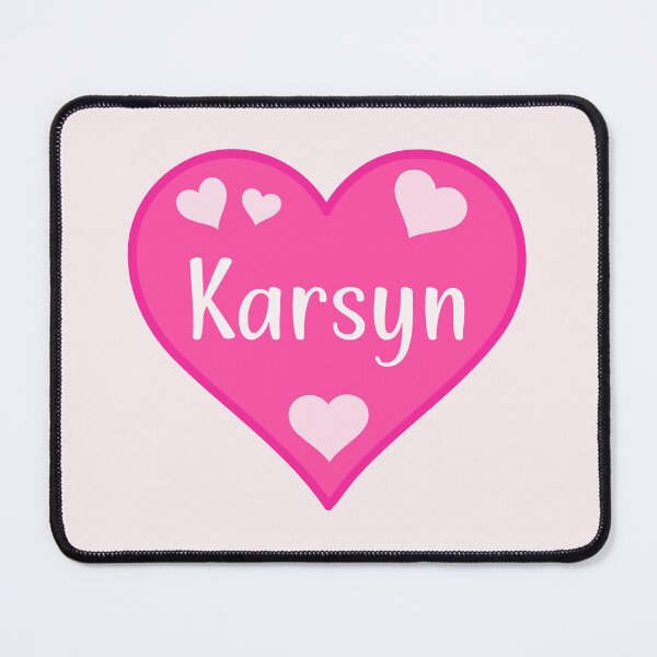 Item preview, Karsyn Name Pink Heart designed and sold by Jeallan Designs.