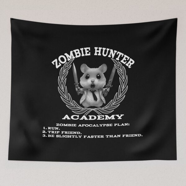 Item preview, Zombie Hunter Academy – Hamster Apocalypse Survival Plan designed and sold by A-T-H.