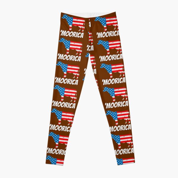 Moorica Kuh-Anerkennungs-amerikanische Flaggen-lustiges Design Leggings