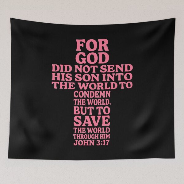 Item preview, John 3:17 For God Send His Son To Save The World Through Him designed and sold by plushism.