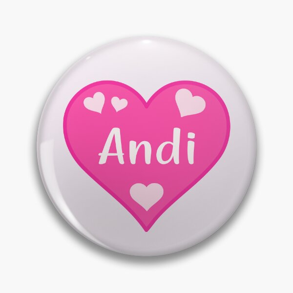 Item preview, Andi Name Pink Heart  designed and sold by Jeallan Designs.