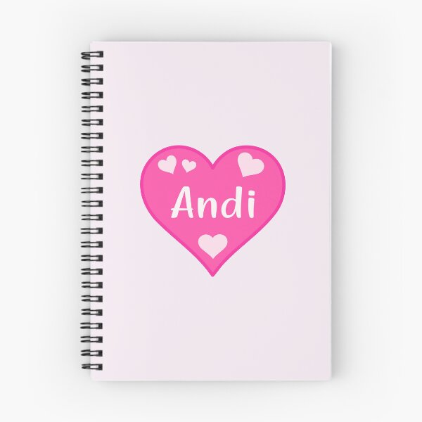 Item preview, Andi Name Pink Heart  designed and sold by Jeallan Designs.