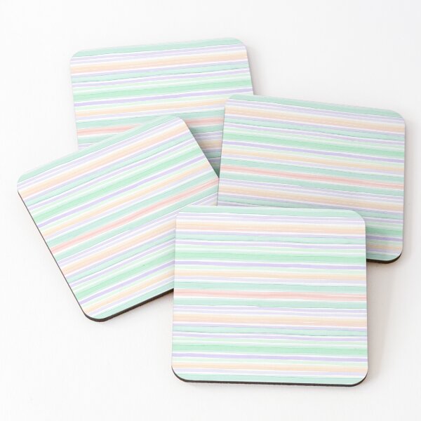 Item preview, watercolor pastle stripes seamless pattern designed and sold by FirsttMeUp.