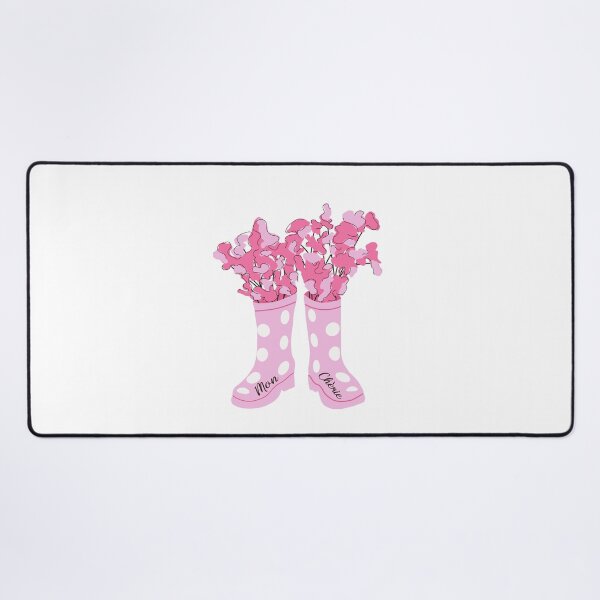 Item preview, Mon cherie pink raining boots illustration sticker digital designed and sold by expresivedesign.