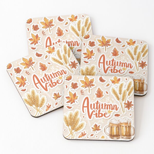 Item preview, Autumn Vibes: Falling Leaves, Wheat, and Beer Steins designed and sold by NovaRune.