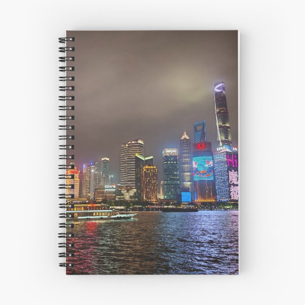 Item preview, Electric Dreams - Futuristic Shanghai Skyline, A Cyberpunk Vision designed and sold by Luminari Creations.