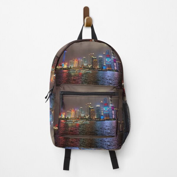 Item preview, Electric Dreams - Futuristic Shanghai Skyline, A Cyberpunk Vision designed and sold by Luminari Creations.