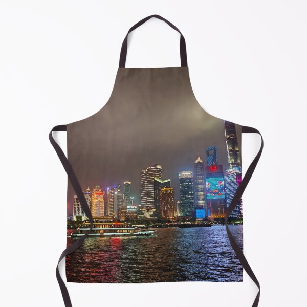Item preview, Electric Dreams - Futuristic Shanghai Skyline, A Cyberpunk Vision designed and sold by Luminari Creations.