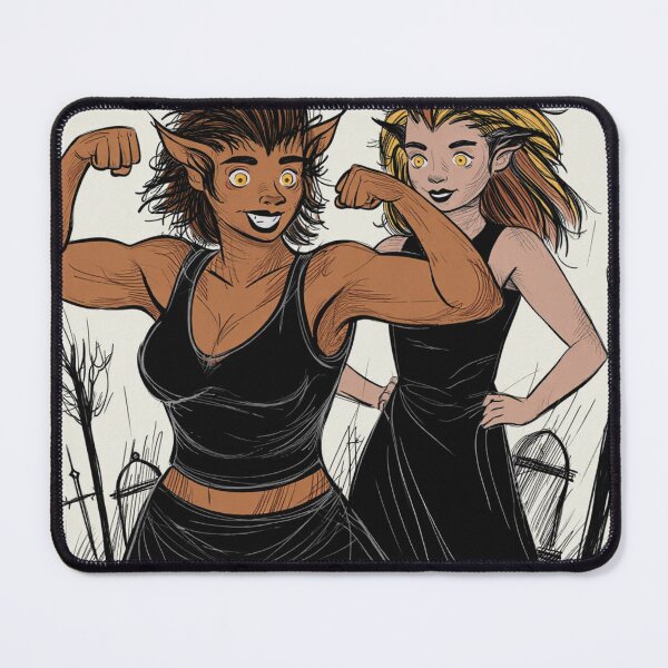 Item preview, Werewolf Girls cool halloween graphic novel style illustration art designed and sold by Vintage Designs +.