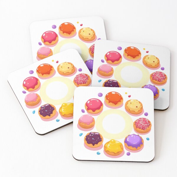 Item preview, Colorful Glazed Jelly Donuts Circle Vibrant Food Art designed and sold by Dewer Shop.