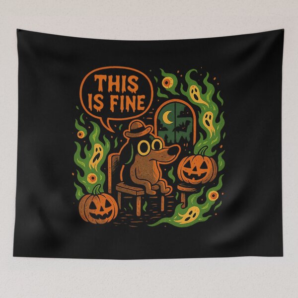 Item preview, Dog In Funny Cartoon Fire Meme designed and sold by GaetanoOkuneva.
