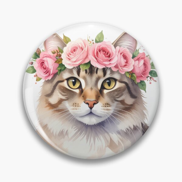Item preview, CAT WITH FLOWER CROWN designed and sold by cubiask.