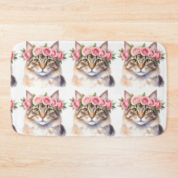 Item preview, CAT WITH FLOWER CROWN designed and sold by cubiask.