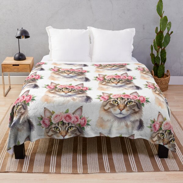 Item preview, CAT WITH FLOWER CROWN designed and sold by cubiask.