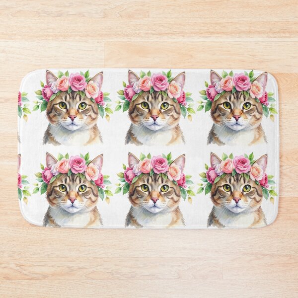 Item preview, CAT WITH FLOWER CROWN designed and sold by cubiask.