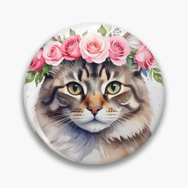 Item preview, CAT WITH FLOWER CROWN designed and sold by cubiask.