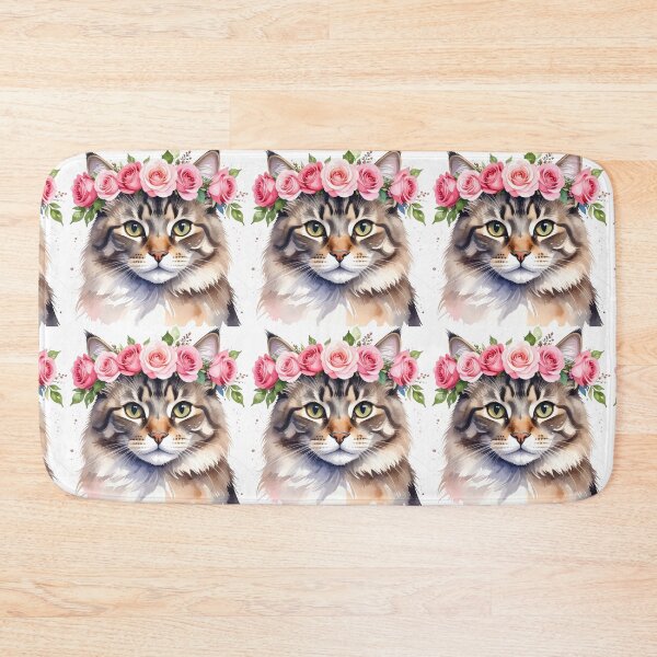 Item preview, CAT WITH FLOWER CROWN designed and sold by cubiask.