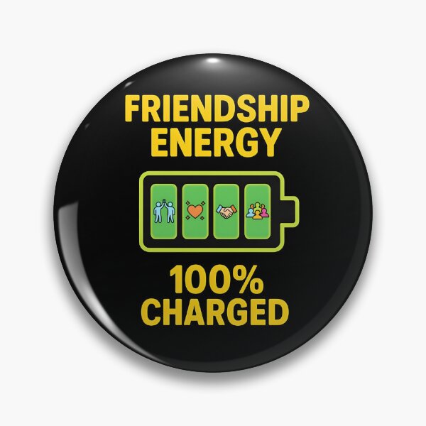 Item preview, Fully Charged with Friendship – Positive Vibes Tee designed and sold by the2ndwilliam.