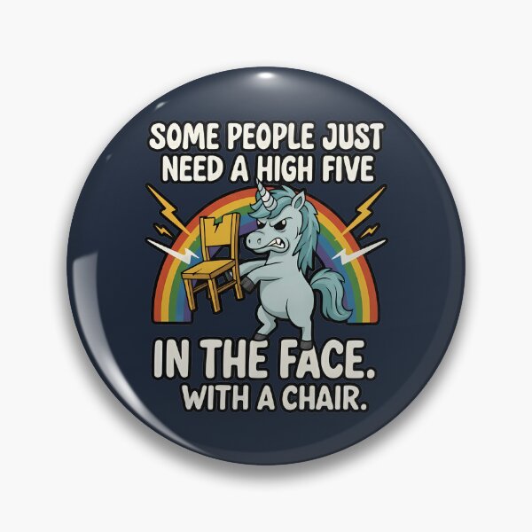Item preview, High Five With A Chair Funny Angry Unicorn designed and sold by k3rstman1.