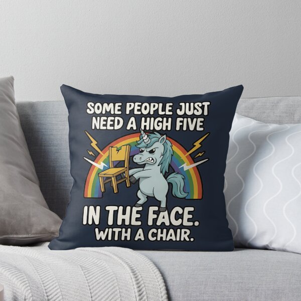 Item preview, High Five With A Chair Funny Angry Unicorn designed and sold by k3rstman1.