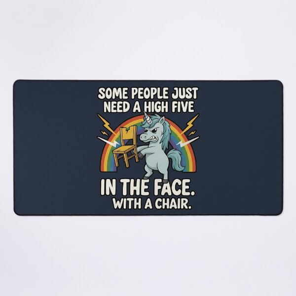 Item preview, High Five With A Chair Funny Angry Unicorn designed and sold by k3rstman1.