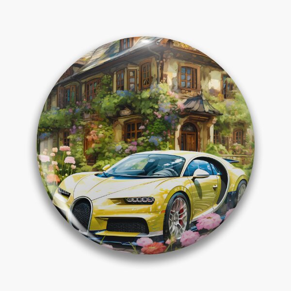 Item preview, Hypercar Parked In Vibrant Garden Beside Elegant Manor designed and sold by RevUpDesign.