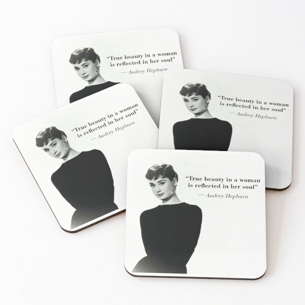 Item preview, Audrey Hepburn beauty quote designed and sold by inainart.